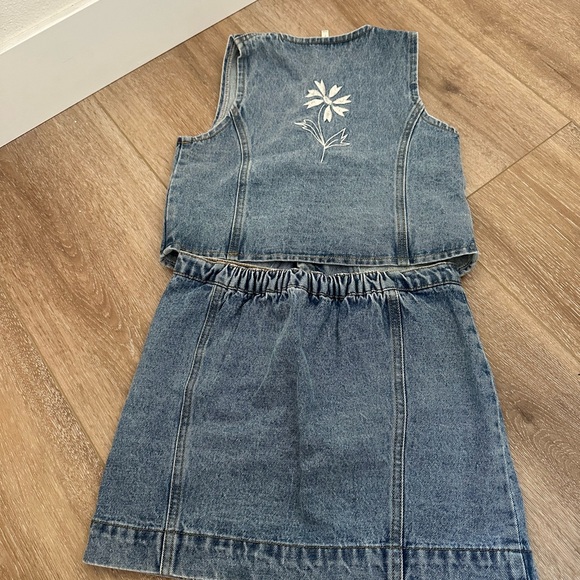 Rylee + Cru Blue Denim Fabric - Picture 3 of 3
